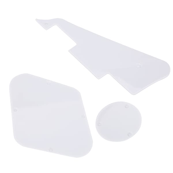 Pickguard Pick Guard Control&Switch Cavity Back Plates Cover for LP Electric Guitar(White)