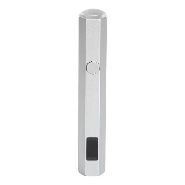 Mini LED Nagelljus 2 Växlar Bärbar Klar Silikon Spets Justerbar Magnetisk Digital Nagelljus Silver