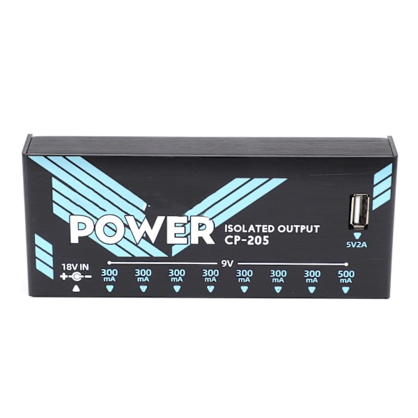 Gitar Power Pedal Enkelt Effektor Multikanal Uavhengig Instrument Strømforsyning 18W
