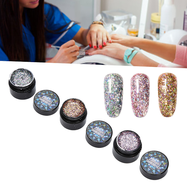 ROSALIND 3 st 5 ml nagelgelpolering glänsande UV-gel DIY nagelkonst gelpolering manikyrtillbehör