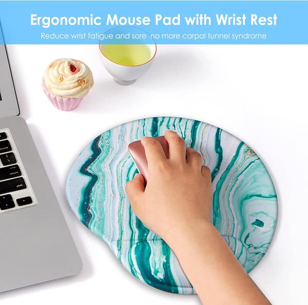 Ergonomisk Musematte med Håndleddstøtte, Søt Musematte med Håndleddstøtte, Komfortabel Musematte for Hjemmekontor, Spill og Arbeid med Datamaskin