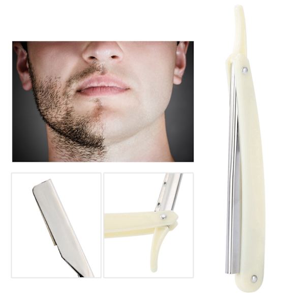 Barber Rakblad Rakblad Hårklippare Salong Fällbar Blad Rakblad med Blad Vit