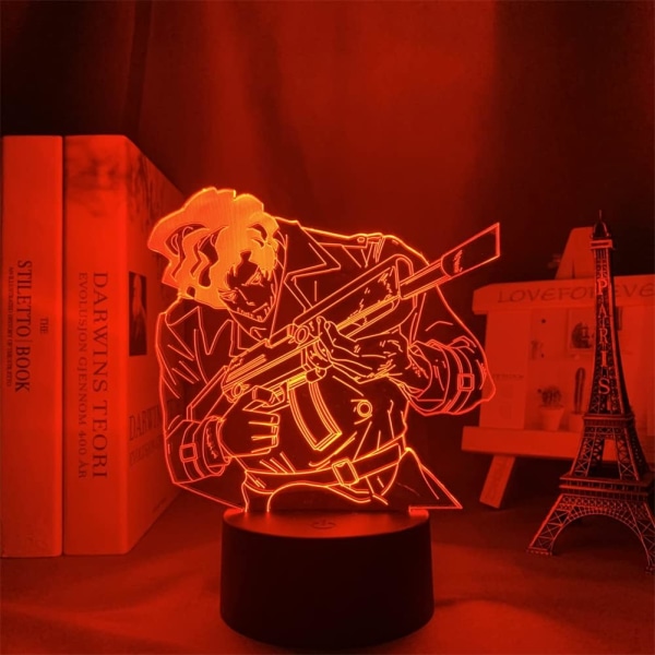 Anime LED-lampa The Promised Neverland Yuugo Figur 3D Illusion Nattlampa för rumsdekor Nattlampa RGB 16 färger med fjärrkontroll Manga födelsedagspresent