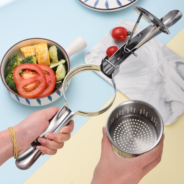 Sitruunapuristimen teräksinen painin - Ergonomiset, manuaaliset liukumattomat kahvat - Vaivaton ammattitason sitruunan, limen, appelsiinin puristimen
