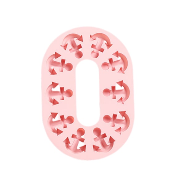 Ankerkæde silikone chokolade slik kage bageform is gitterform krystal dråbe limform (Pink)
