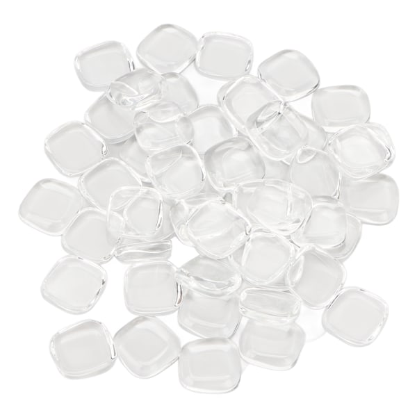 50 st nagelfärgskort transparent säkert glas fyrkantig tå nagellack färgdisplaykort