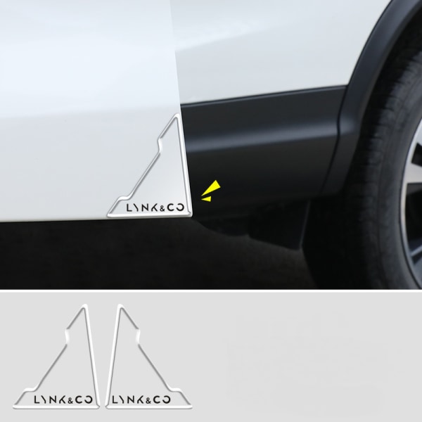 Antikollisionshörnskydd för bilens ytterdörr, PVC-dörrbumpkant anti-scratch gummiskyddsfilm - Peugeot (paket med två)