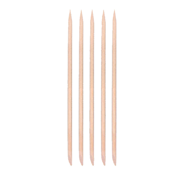 5 st Nail Cuticle Remover Scrub Polish Trä Pusher Sticks Manikyr Reparationsverktyg (11,5 cm)
