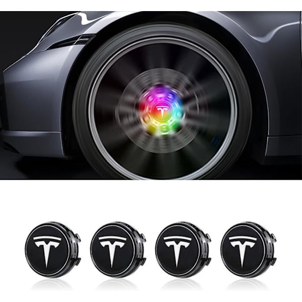 Lysende magnetisk levitation belyst lysende oplyst hjulnavkapsel navkapsler centerkapsler til Tesla Model 3 Y S X