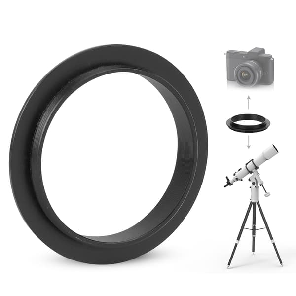 1 STK M48mm-M54mm Adapterring Aluminiumlegering Sort Astronomisk Teleskoptilbehør