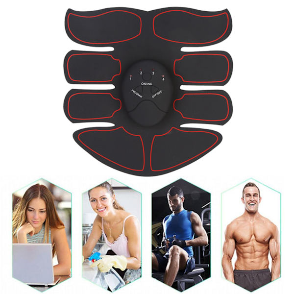 EMS Intelligent Training Patch (1 Abdomen   1 Main) (Svart   Rød)