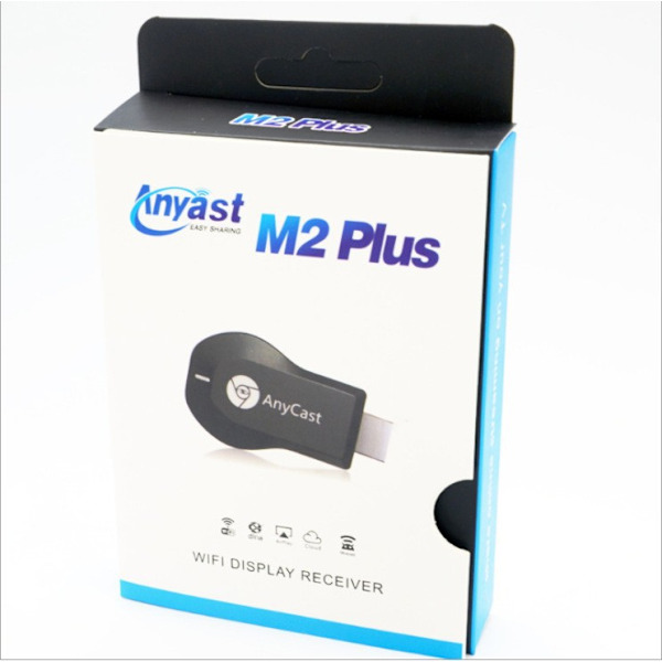 Langaton WiFi-lähetin mobiililaitteille Anycast M2 plus g2 HDMI:llä, näytölle HDTV, 2-pakkauksessa