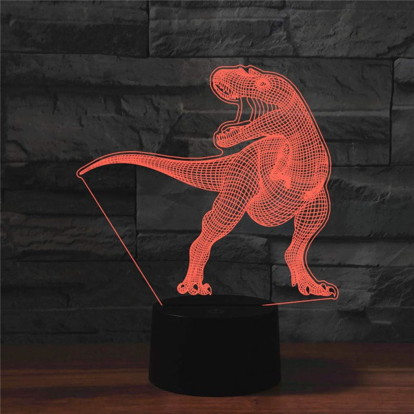 WJ 3D Dinosaur Kaukosäätimellä 16 Värillinen Yövalo Illuusio Akryyli LED Pöytä Yöpöydän Lamppu Lasten Makuuhuoneen Työpöydän Koriste Syntymäpäivälahja Leikki Lapsille