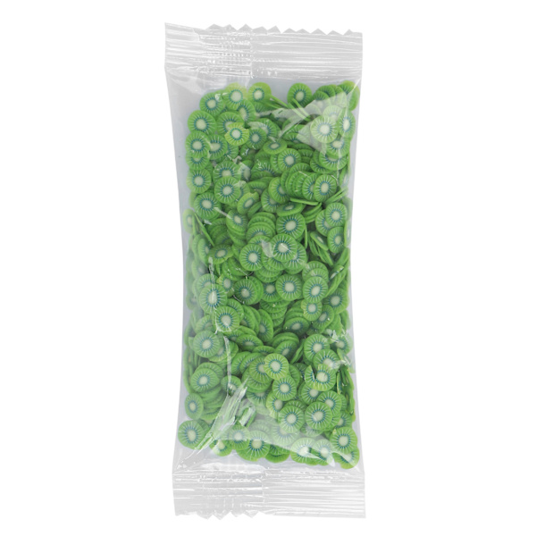 Fruktformade nagelkonstskivor Polymerlera nagelkonst Mobiltelefon Glasögon Dekorationstillbehör 10g/förpackning Kiwi