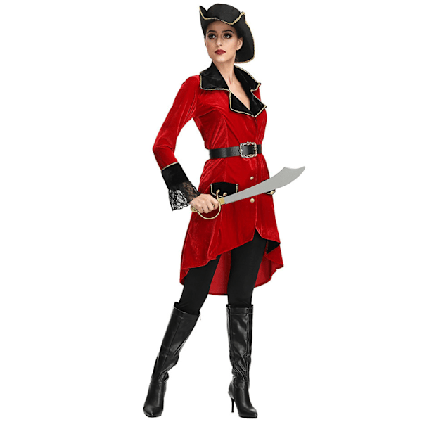 California Costumes Naisten High Seas Heroine - Aikuisten Asuste, Sopii Cosplaylle, Punainen/Musta, L