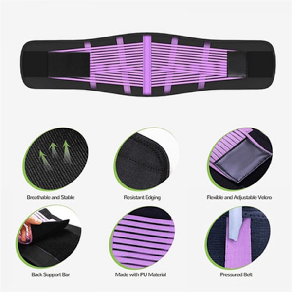Taljetræner Korset Trimmer Bælte til Kvinder Talje Wrap Træningstoppe Slankende Body Shaper Bælte (Lilla)