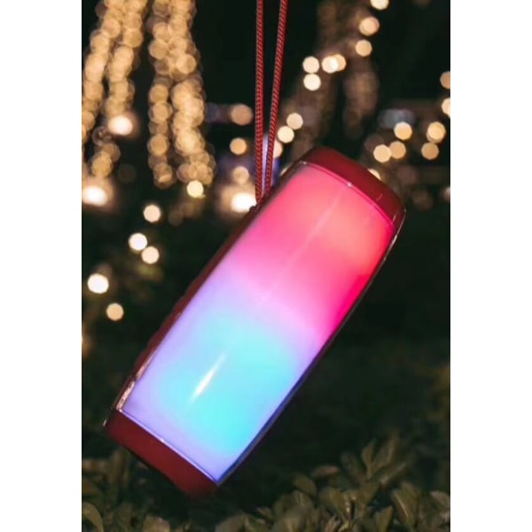 TG157 Trådlös Bluetooth högtalare LED Melody Lantern Creative Gift Outdoor Vattentät Subwoofer Röd
