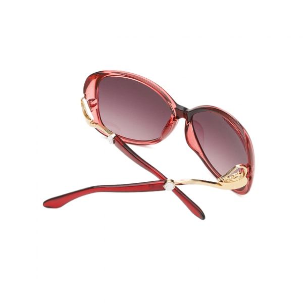 Vintage Cat's Eye Solbriller Til Kvinder 100% UV-beskyttelse Klassisk Retro Designer Style, Rød-1