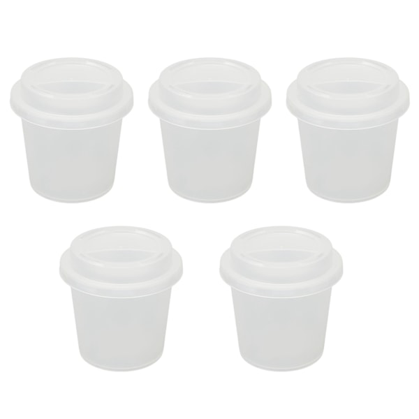 5PCS Makeup Æg Opbevaringsboks Kop Form Transparent Bærbar Skønhed Æg Svampeholder til Rejse Badeværelse