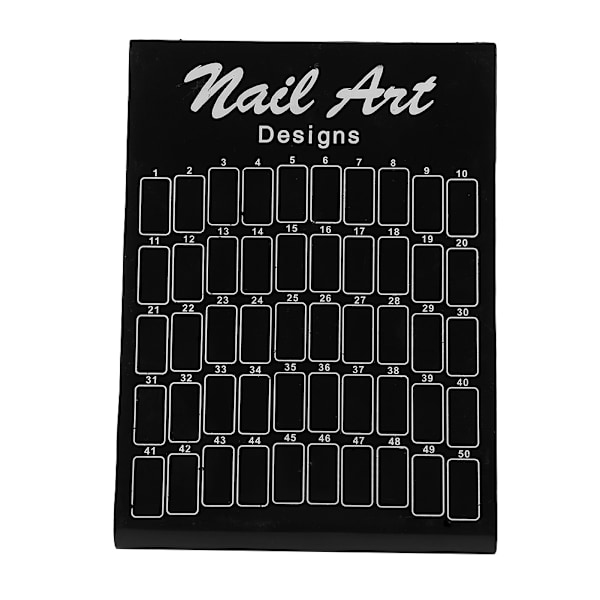 50 stk. Neglekunst Falske Spidser Diagram Display Board Palet Negletips Polsk Gel Farvekort (Sort)
