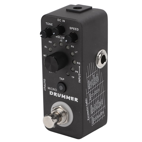 Trummaskin Pedal 121 Trumloopar Elektrisk Gitarr Monoblock Effekt med True Bypass 95mA
