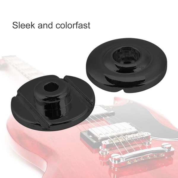 2PCS String Tree Retainer med skruv Elektrisk bas delar tillbehör (svart)