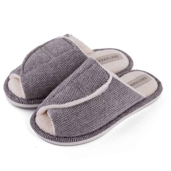 Herrspa Slide Tofflor med Justerbar Rem och Mjuk Frotté Foder（7.5-8）