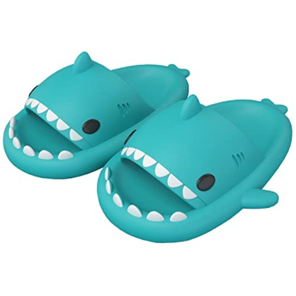 AVEKI Unisex Shark Slides Non-Slip Novelty Open Toe Sandaler Fashionabla Söta Strandtofflor Inomhus & Utomhus, Sky Blue, Storlek: 44/45