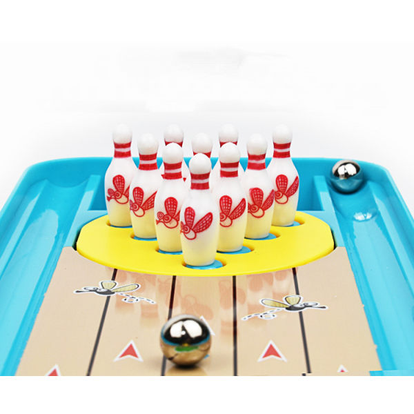 Bordsskiva Mini Bowling Set - Bordsskiva Träskiva Tiny Bowling Skytte Kontorsskrivbord Stress relief prylar
