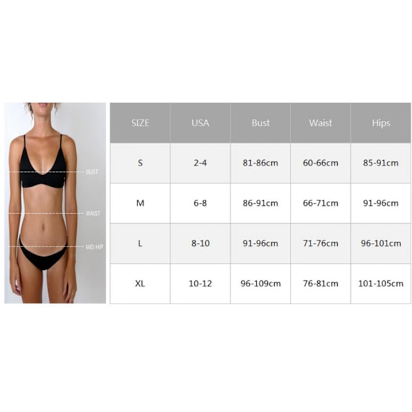 Dame One Piece badedragt sexet sort trim badedragt, L