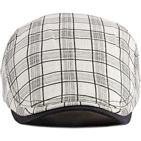 Justerbar Newsboy-hatt för Män Flat Cap Ivy Gatsby Beret Hatt