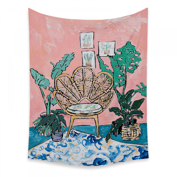 Wekity Botanisk Boho Hjemmeteppe Estetisk Kunst Hjem Bakgrunn Stoff Ornament Gave Mandala Teppet Ornament (ZJ825-61, 39 X 59 Tommer)