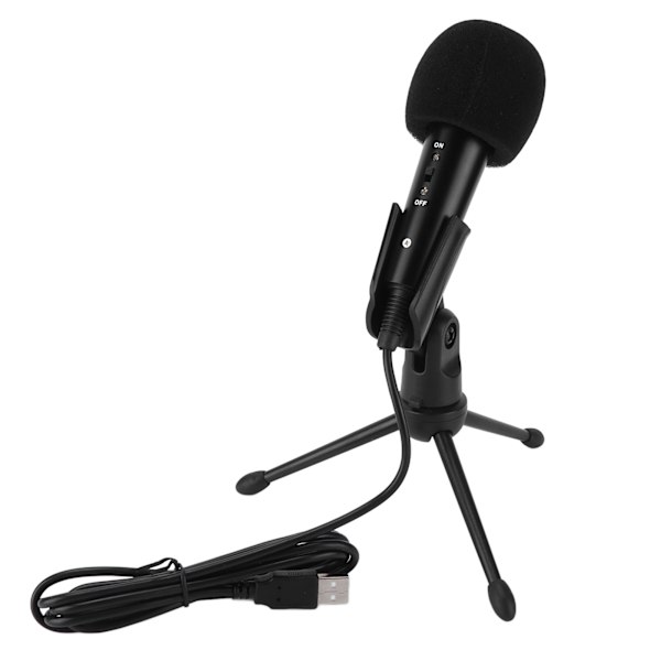 Kondensatormikrofon Kit med stativstativ USB-kontakt Inspelning Liten mikrofon med kabelutrustning