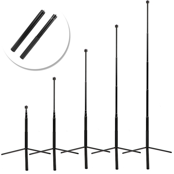 130 cm förlängningsstång stativ set justerbar stativfäste selfie monopod förlängningspåle stativ