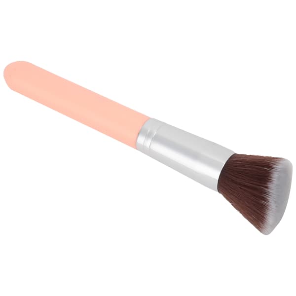 Fanformet makeupbørste blød nylonhår løs pudder blush foundation highlight børste