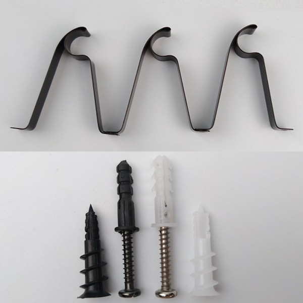 3PCS Enkla Gardinstångsfästen Aluminiumlegering Enkelsidig Spårstyrstångsstöd Fönsterstångshållare för Heminredning