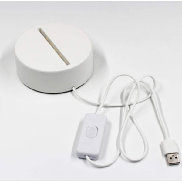 WJ 3D Illusion Lampe Juletræ Stemningslys 7 Farve Skiftende Akryl LED Nattelys USB Kabler Soveværelse Skrivebord Dekoration