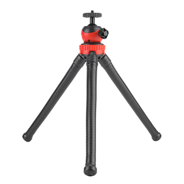 Mini Bärbar Flexibel Skrivbordsstativ med Kulhuvud för DSLR-kamera Smartphone (Röd)
