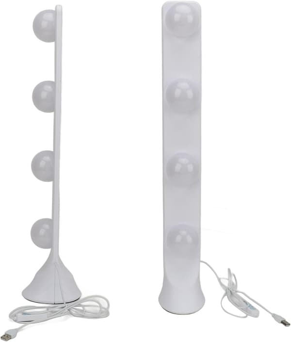 LED Vanity Lamper til Spejl, Vanity Makeup Lys til Makeup Spejlbelysning, 4 Dæmpbare Pærer, 3 Farvetemperaturer Lysstyrke