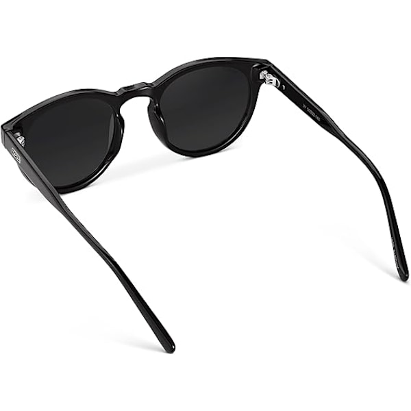 WearMe Pro Polarisoidut Klassiset Pyöreät Retro Naisten Aurinkolasit Black Frame