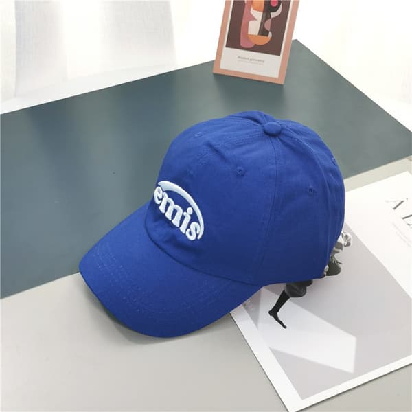 Dotpet Hat Letter Broderet Justerbar Baseballkasket (Blå)