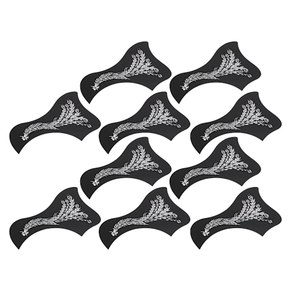 Kitara Pickguard Klassikko naarmuuntumaton suojalauta Instrumentin tarvike Lintutyyppinen Feeniks-kuvio 10 kpl Hopea