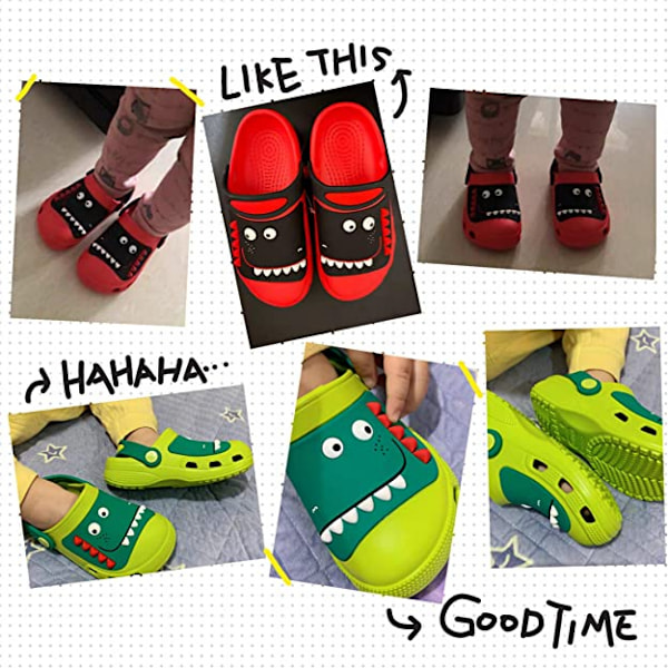 Barn Clogs Pojkar Flickor Sommartofflor Småbarn Strand Dinosaurie Sandaler UK 5.5-13.5 Barn