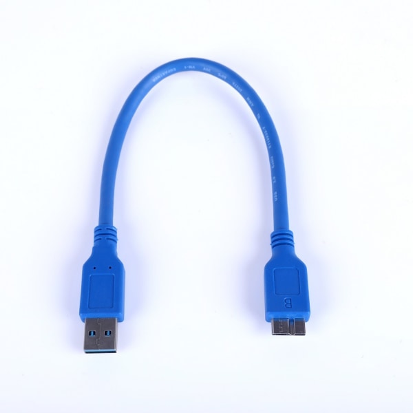 USB 3.0 datordatakabel AM hane till Micro-B 0,3m höghastighets mobil hårddiskkabel, 2pack