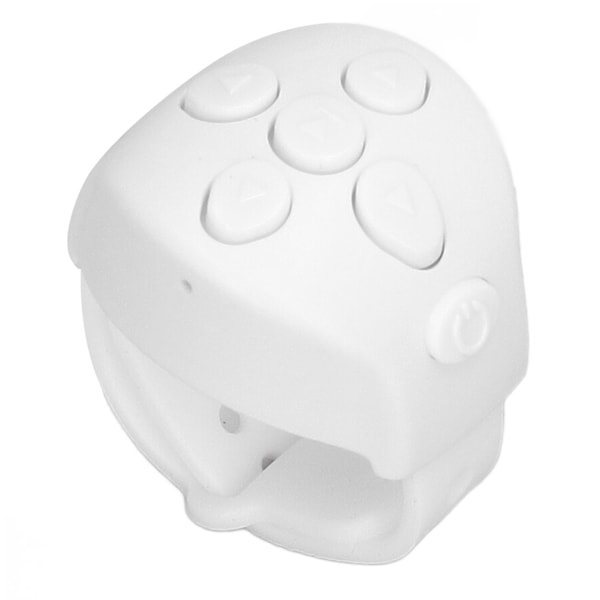 Bluetooth-fjärrkontroll med justerbar storlek, Bluetooth-fjärrkontroll, rullningsring, trådlös kameraslutare, selfie-knapp för Android för telefon, vit