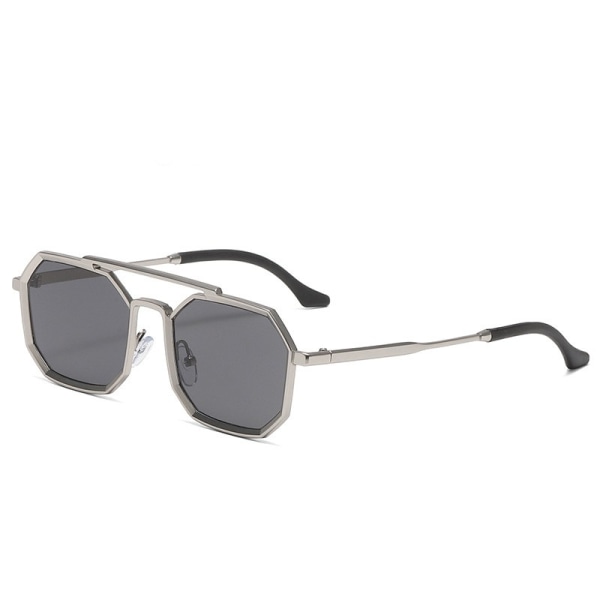 Polarized Polygon Aviator Sunglasses for Women and Men Designer Square Metal Frame