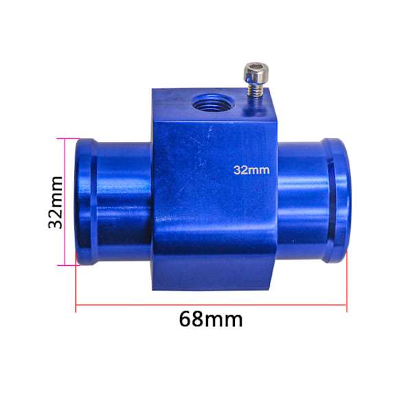 Aluminium Sort Vand Termometer Adapter Rør Radiator Sensor Adapter Klip - SW28 - Blå (2-pak)