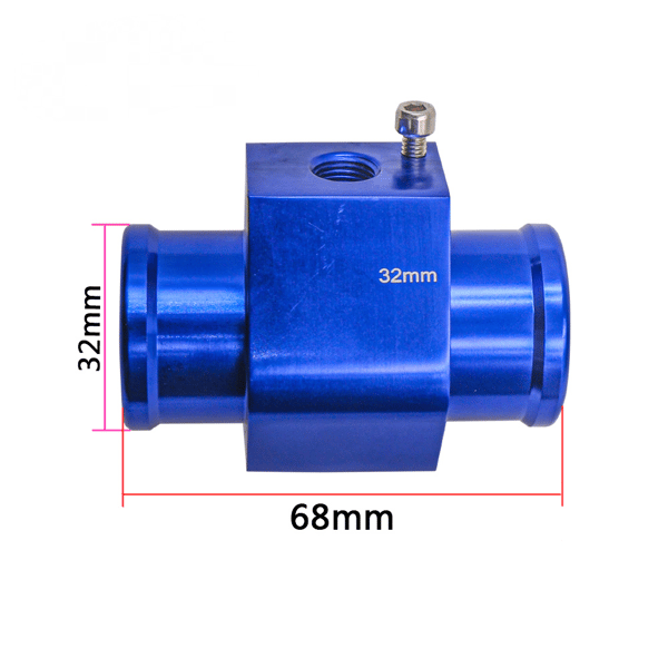Aluminium Svart Vatten Termometer Adapter Rör Radiator Sensor Adapter Klämma - SW32 - Blå (2-pack)