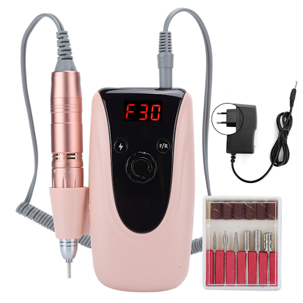 Sähköinen kynsiviila Portable Professional Nail Art Drill Manikyyri Pedikyyri Kone EU-pistoke