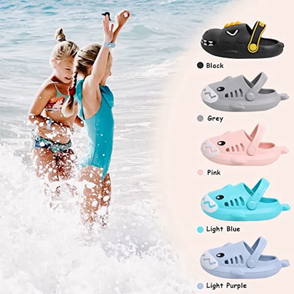 Børneslippers til drenge og piger, brusebad, pool, sommerslippers er velegnede til små børn（Lyseblå）
